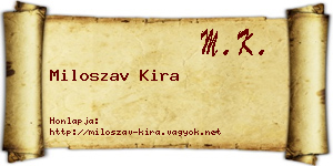 Miloszav Kira névjegykártya
